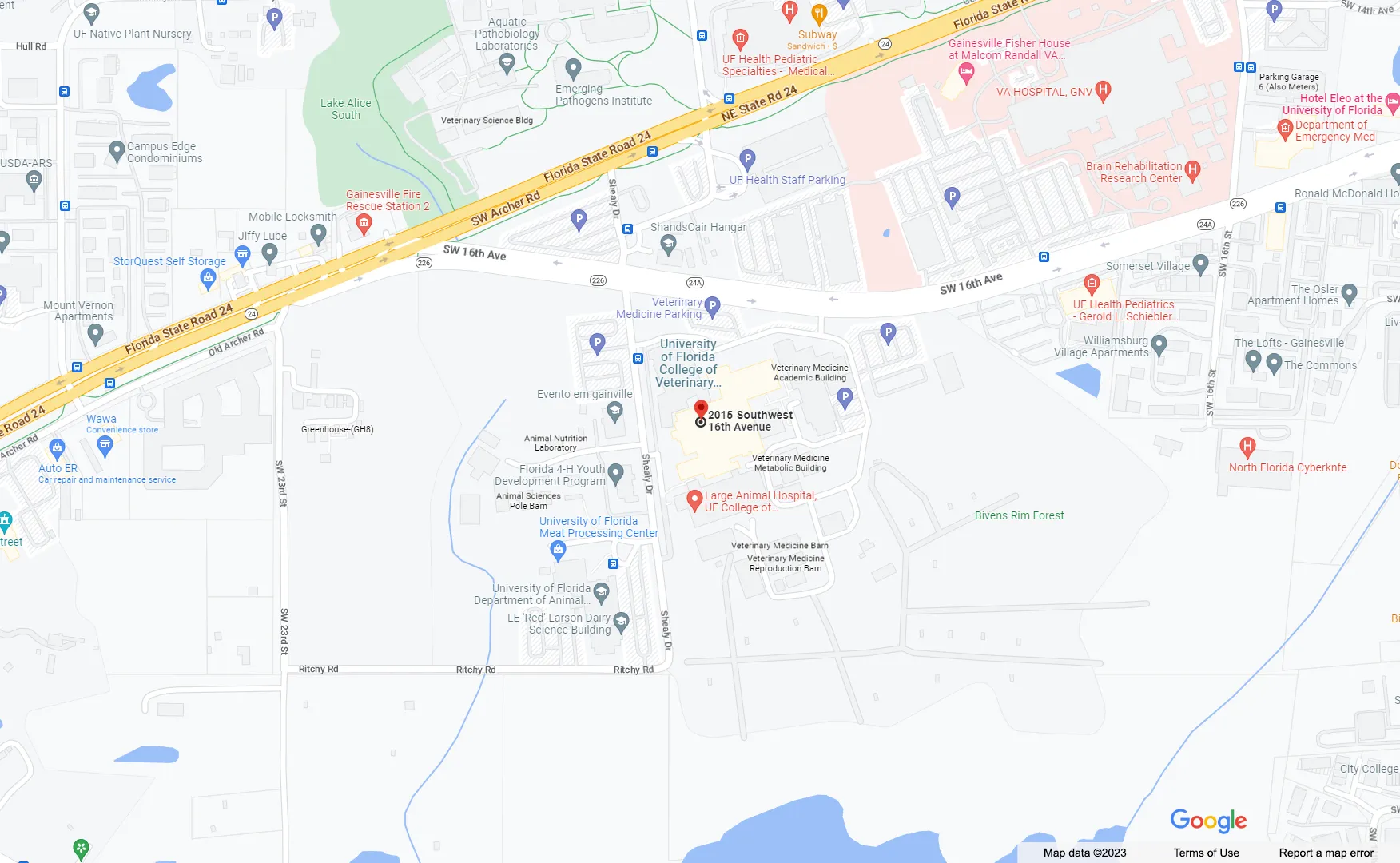 Location Map: Comparative Orthopaedics Biomechanics Laboratory